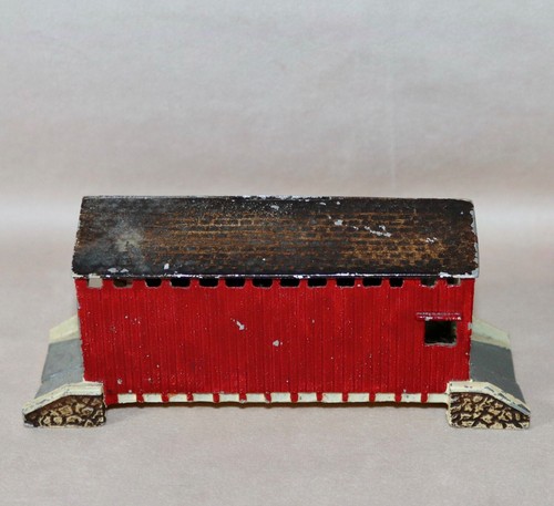 Cast Metal Still Coin Bank ~ Covered Bridge - Picture 2 of 23