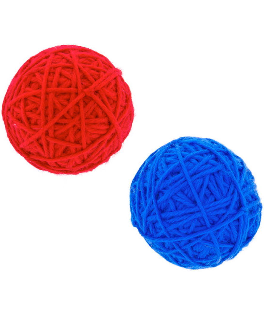 Juegos de bolas de colores con sonajero para gatos 2 piezas Ferribiella