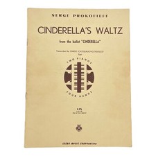 Cinderella's Waltz Sheet Music 2 Pianos 4 Hands 1954 Ballet Serge Prokofieff