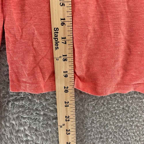 Eileen Fisher Top Womens Small Hemp Organic Linen Boat Neck Boxy Crop Coral - Picture 4 of 11