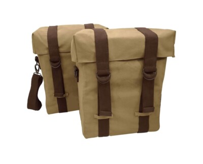 Royal Enfield METEOR & CLASSIC REBORN 350 Sand Pannier Taschen Canvas 2er Set