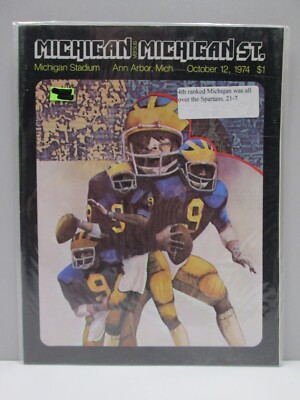 University of Michigan Football Program vs MSU Spartans 12, 1974