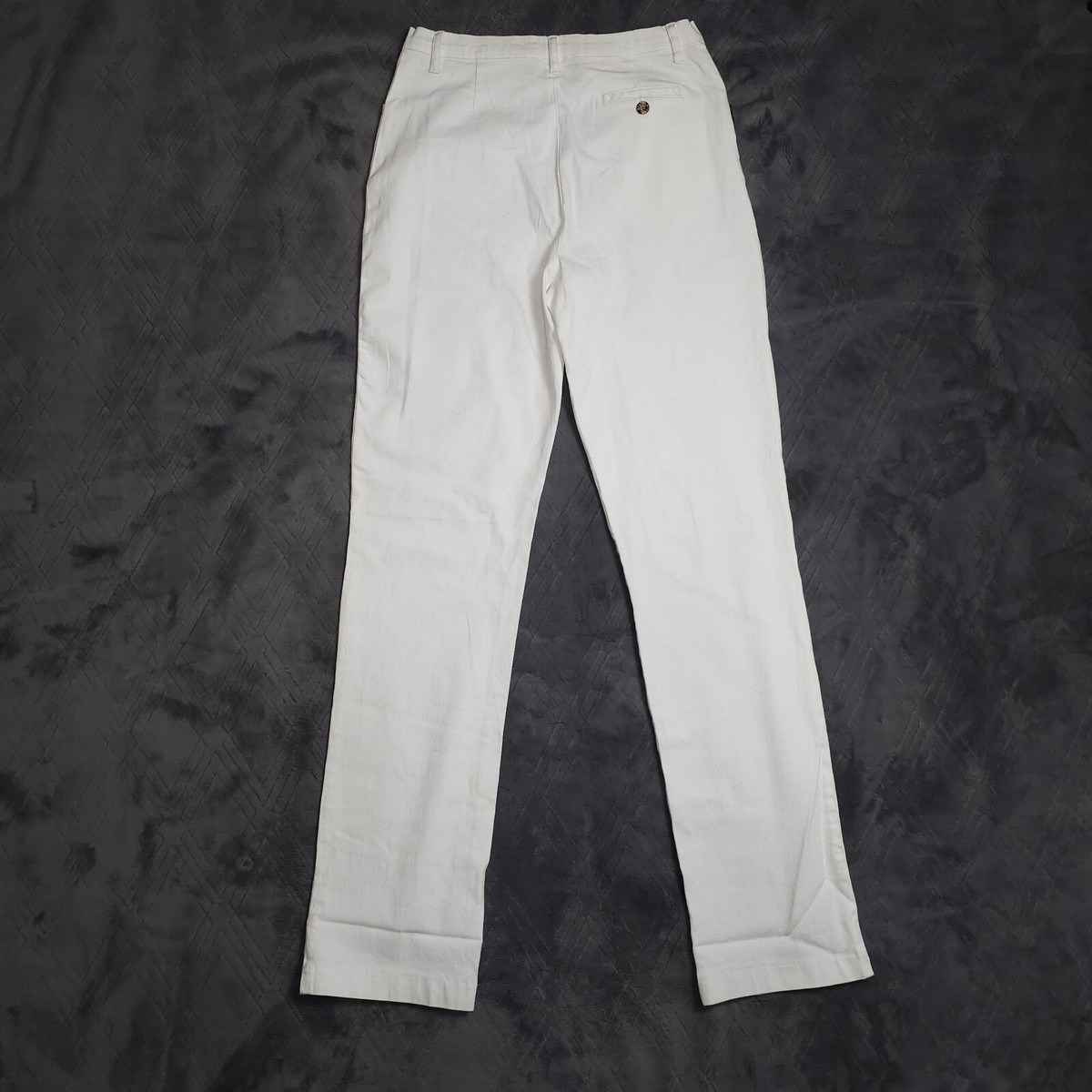 パンツ FENDI Women Straight Pants FR6632 AQ3GF08QQ White Fendi Pants WOMENS 28 (EU40) Designer Cotton Stretch Vintage