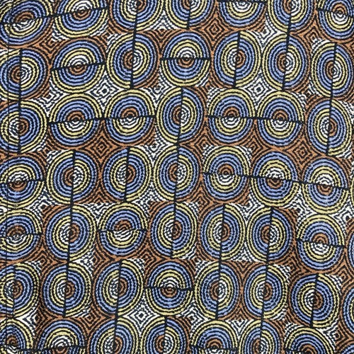JHANE BARNES Men's L Button Up Shirt Geometric Abstract Silk Artsy Short Sleeve