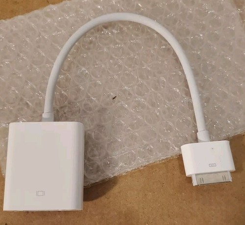 APPLE brand 30-pin to VGA Adapter - MC552ZM/B NIB iphone ipod to Monitor Analog - Picture 4 of 5
