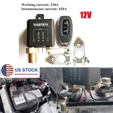 12V Wireless Remote Car Battery Disconnect Cut Off Isolator Master Switch Kit US