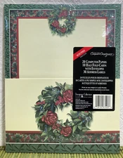 American Greetings Computer Paper Rose Wreath Set Papers Cards Envelopes Labels