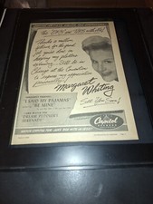 Margaret Whiting I Said My Pajamas Rare Original 1950 Promo Poster Ad Framed