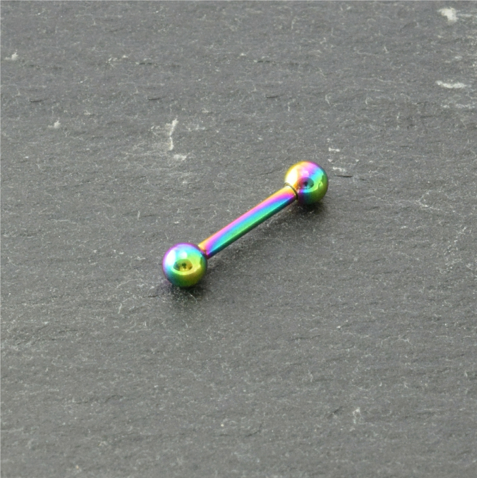 Eyebrow Barbell Anodized Rainbow Steel Earring Tragus Piercing Bar 16g 8mm