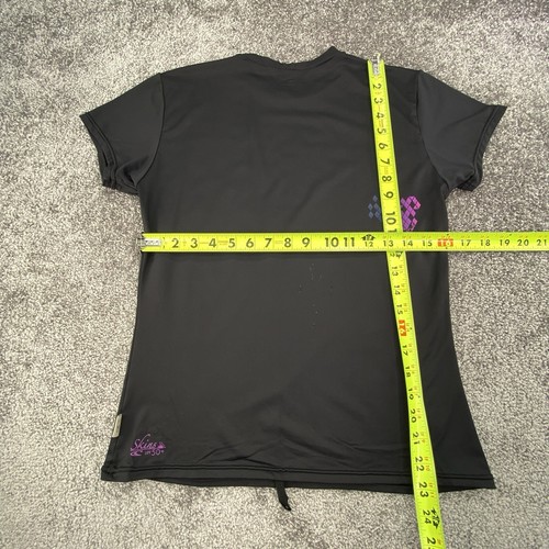 O’Neil Skins Surf Shirt Girls Medium Black Surfing Beach Sun Heart UPF 50+ - Picture 12 of 13