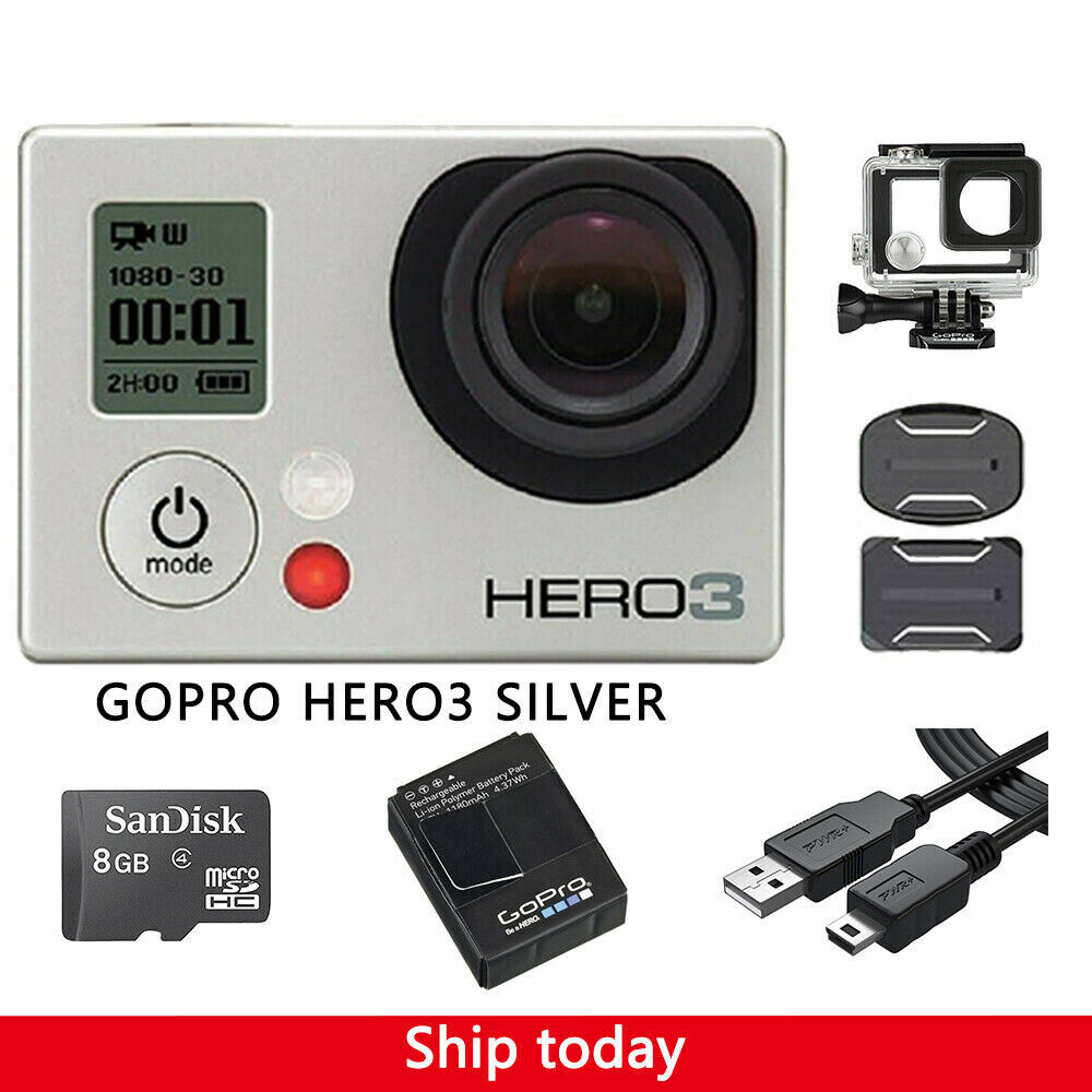 Gopro Hero 3 Action Camera Silver For Sale Online Ebay