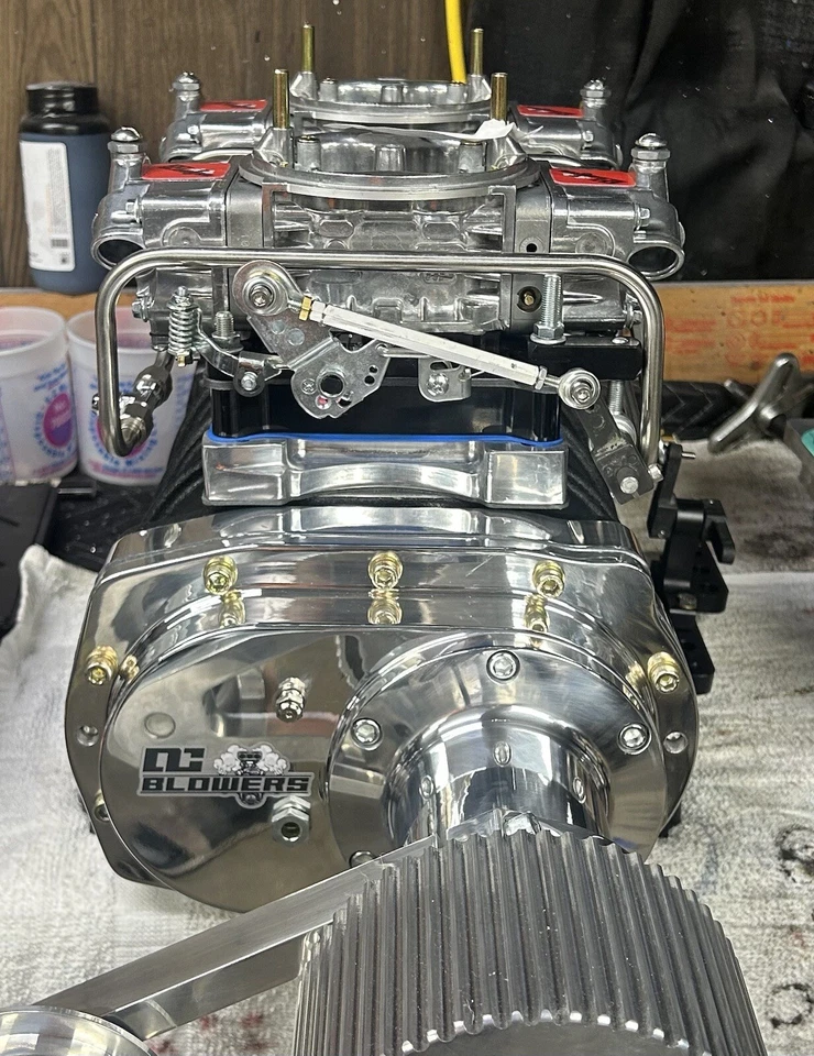 650 - 950 CFM HP SOPLADOR SOBREALIMENTADOR CARBOHIDRATOS CON KIT DE LÍNEA Y Kit de Enlace 4150 Gas E85 Foto 3 de 4