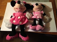 disney minnie mouse plush lot of 2 ones large and ones medium size with tags