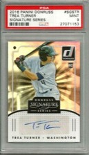 2016 Panini Donruss Trea Turner Signature Series PSA 9