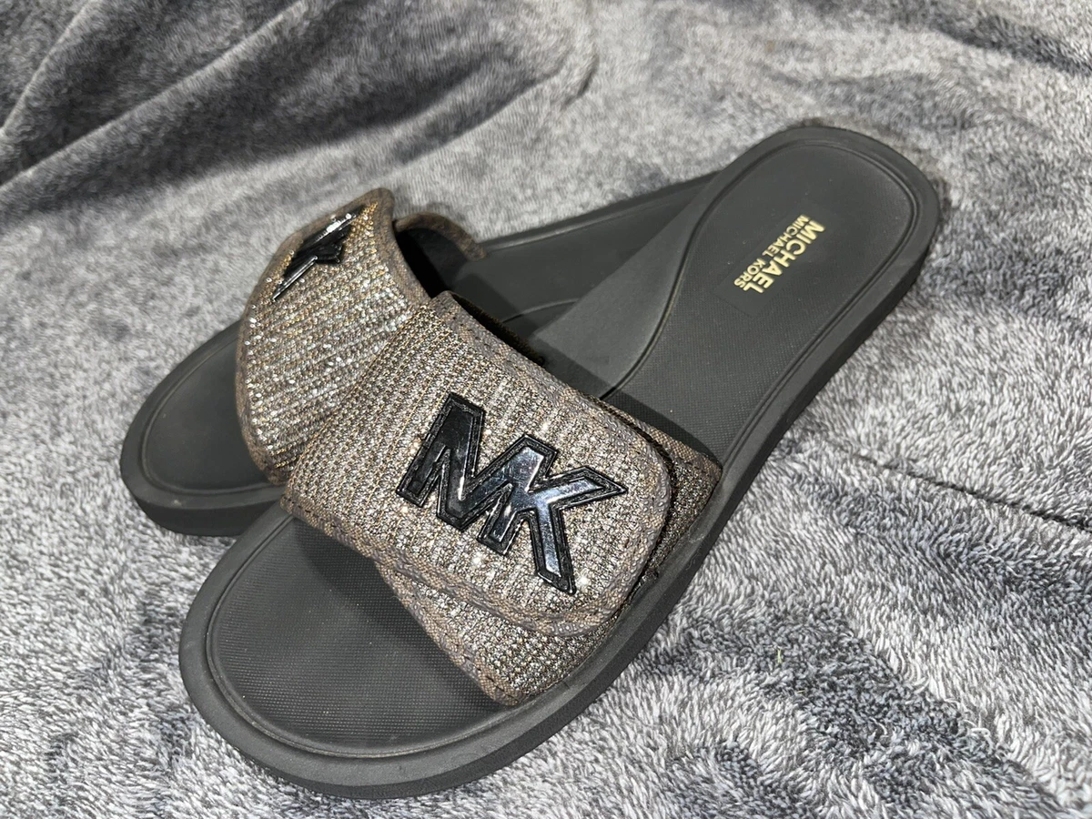 Michael kors slides sales womens grey