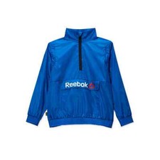 Reebok Boy's Cool Down Convertible Lightweight 1/2 Zip Jacket-Blue XXL 18