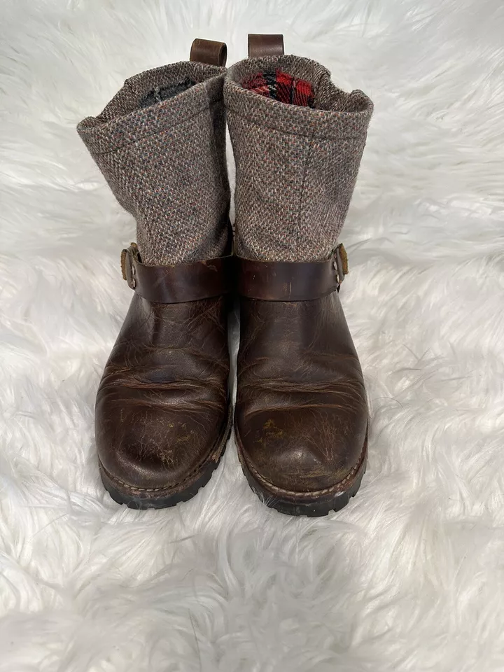 Woolrich Women's Boots Brown Sz 7 Baltimore Leather Harness Wool - Image 2 of 4
