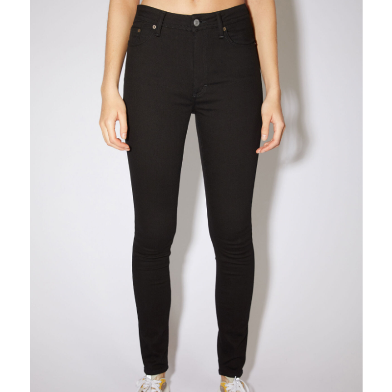 Acne Studios Women's Skin Black Denim Jeans 28 Skinny Fit Cotton