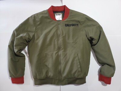 Call of Duty - Know your Enemy Varsity Jacket L Men Bomber Flight Coat Free Ship