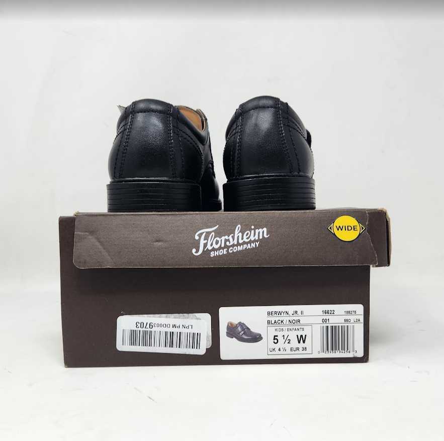 Big boys Florsheim Berwyn Jr II hook loop dress shoes black