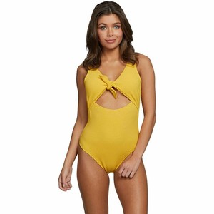 MINKPINK Alexa One Piece Swimsuit, Mustard Yellow Medium ...