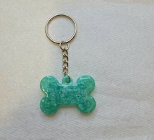 Glitter Dog Bone Dog Lover Keychain