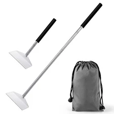 BBQ Ash Tool Charcoal Ash Rake Grill Cleaning Tool for Pizza Oven Firewood