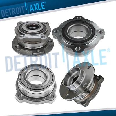 Front Wheel Bearings and Hubs Assembly Rear Bearings for 2007 - 2018 BMW X5 X6