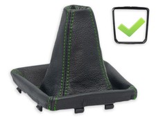 SCHALTMANSCHETTE FUR MERCEDES CLA C117 X117 SCHALTSACK LEDER NAHT GRUN + RAHMEN