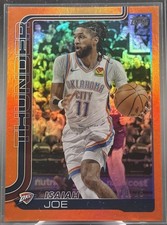 2025-26 Topps Chrome Isaiah Joe /25 Orange Rainbow Refractor #121 Thunder NM+ 