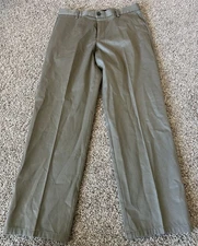 Dockers Mens Size 34 (Measure 34X32) Dark Khaki Classic Fit Straight Chino Pants