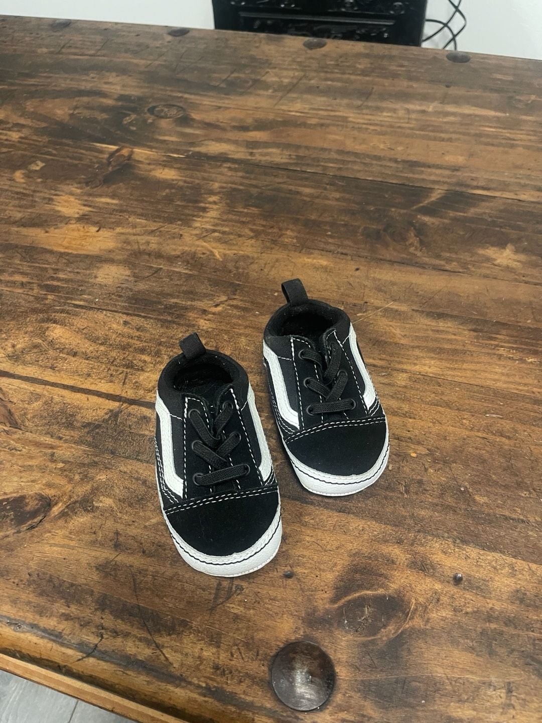 Vans Infant Old Skool Crib Shoes Black/True White