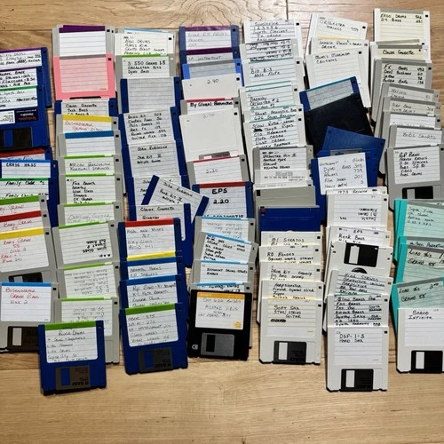 115+ 3.5” Floppy Disks - EPS Synth Mixed Instrumentals Drums Organs Strings