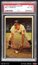 1953 Bowman #118 Billy Martin Yankees PSA 4 - VG/EX