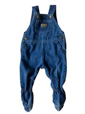 Vintage OshKosh B gosh Vestbak Denim Overalls 6-9 Months 90s USA Made Baby Jeans