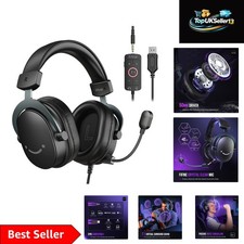 Wired Gaming Headset, USB Headphone with 7.1 Surround Sound, Detachable Micro...