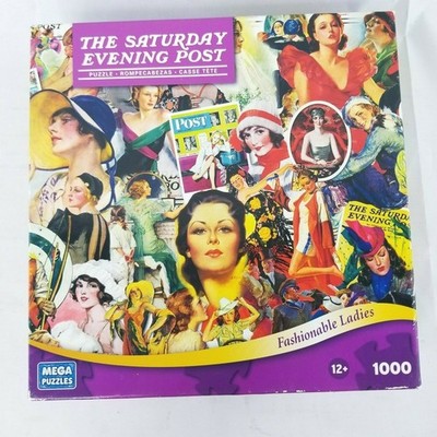 Mega Puzzles The Saturday Evening Post Fashionable Ladies (1000 Pieces) Jigsaw