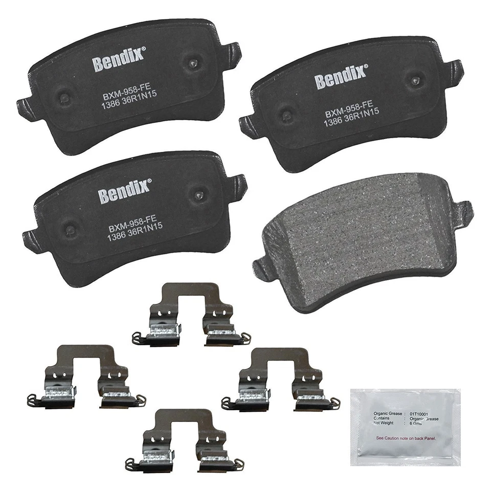 For Audi Q5 09-17 Bendix Premium Copper Free Semi-Metallic Rear Disc Brake Pads - Image 2 of 2