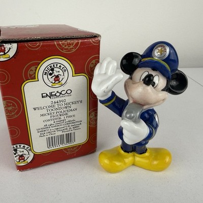 Mickey Mouse als Polizist Enesco Welcome ToonTown 4'' Figur 244392 Originalverpackt
