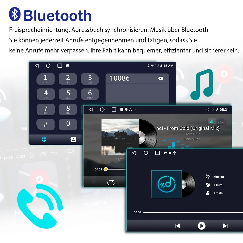 Android Radio Für VW Golf V VI Polo 6R Touran Tiguan T5 Passat B6 B7 128GB 4GLTE - Bild 4 von 4