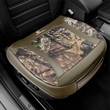 Mossy Oak Car Seat Cover Luxury Faux Leather Front Bottom Seat Cushion Cover...