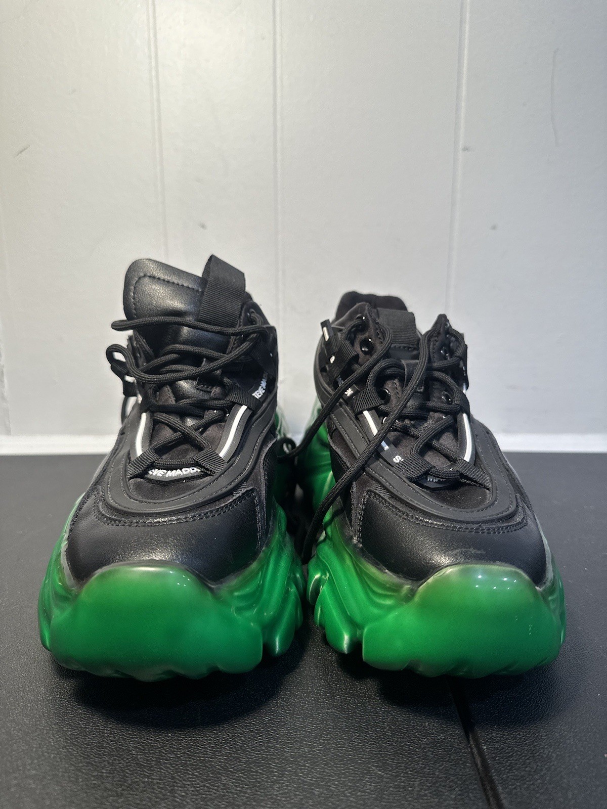 Steve Madden Revel Women's Athletic Black Green Size 7M Rare Raver EDM EDC image 10