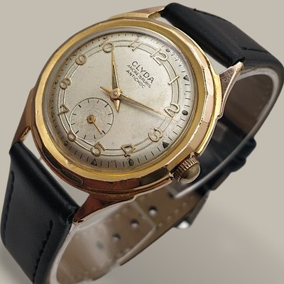 Clyda 34mm 1950s Männer Mechanical Vintage Watch Fully Working Cal cupillard 233