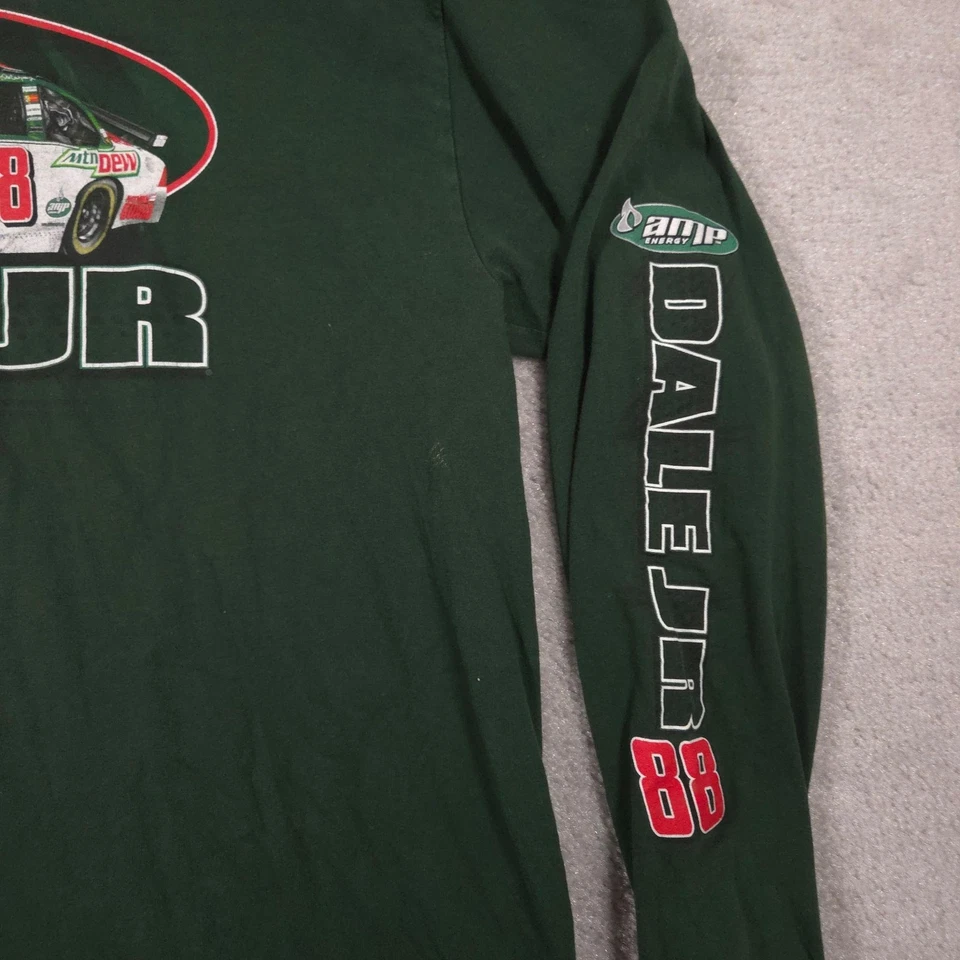 Dale Earnhardt Jr Shirt Mens XL Green NASCAR AMP 88 Long Sleeve Winners Circle - Image 4 of 4