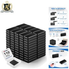 110 Pcs Waterproof Neodymium Bar Magnets - Heavy Duty, Anti-Scratch  Durable