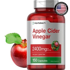 Capsulas De Vinagre De Sidra De Manzana  2400 Mg  150 Unidades  Supplement...
