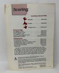 Joust 7800 Game Cartridge & Manual Tested + Working