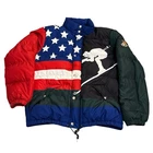 Polo Ralph Lauren Ski Puffer Jacket Mens Large USA Flag Star Stripes Down Fill