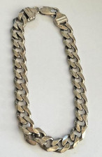925 Sterling Silver Men Cuban Link Bracelet 33.52 Grams 10