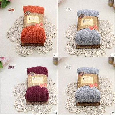 Socks High Elastic Women's Warm Twist Knit Socks Pantyhose Pants Thick Stocking